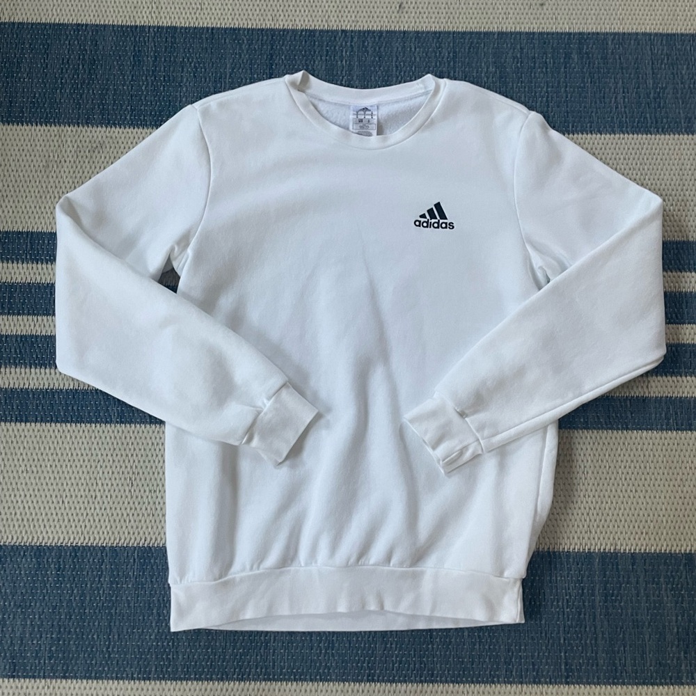 Men’s adidas white fleece sweatshirt
